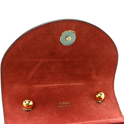 Chloe Calfskin Lizard Embossed Small Aby Lock Sepia Brown 9 of 10