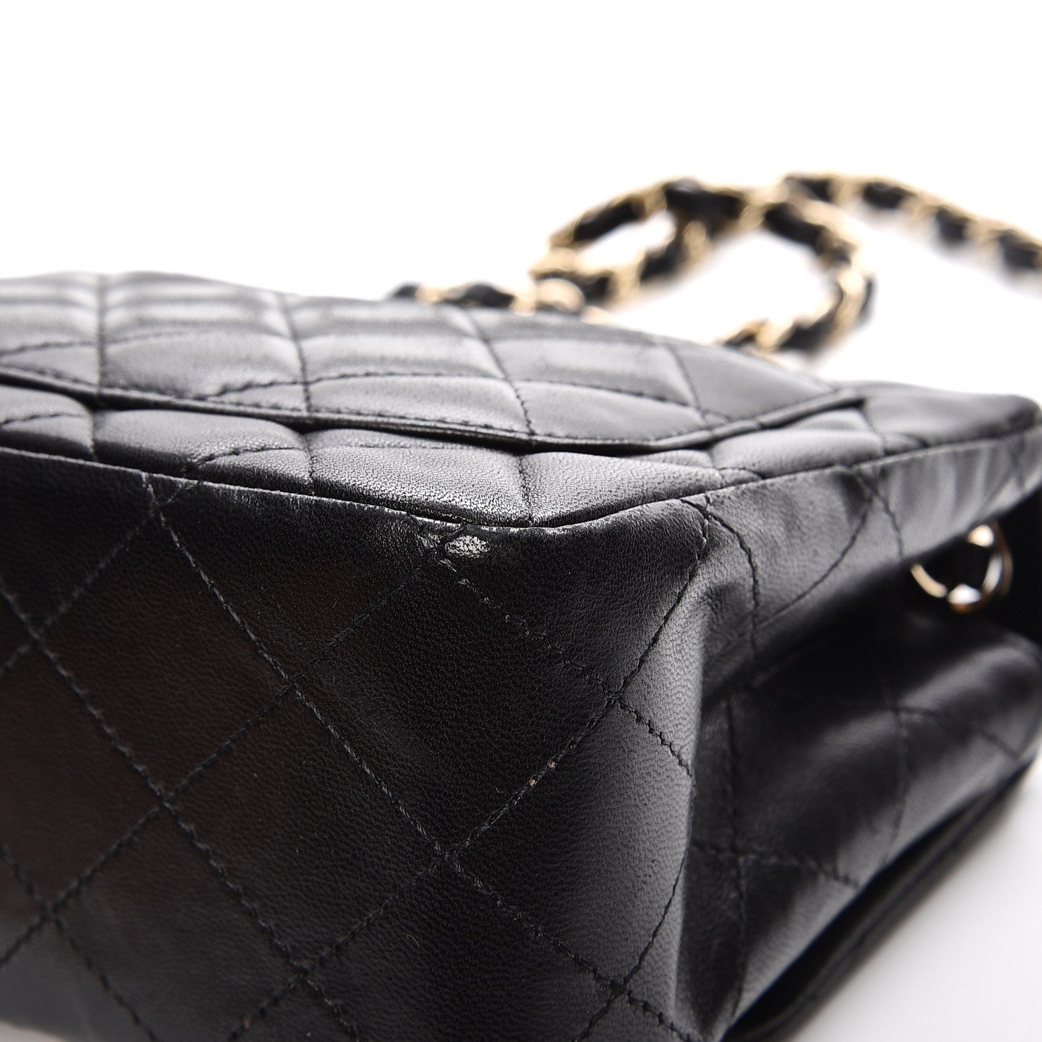 Chanel Lambskin Quilted Mini Square Flap Black 11 of 12