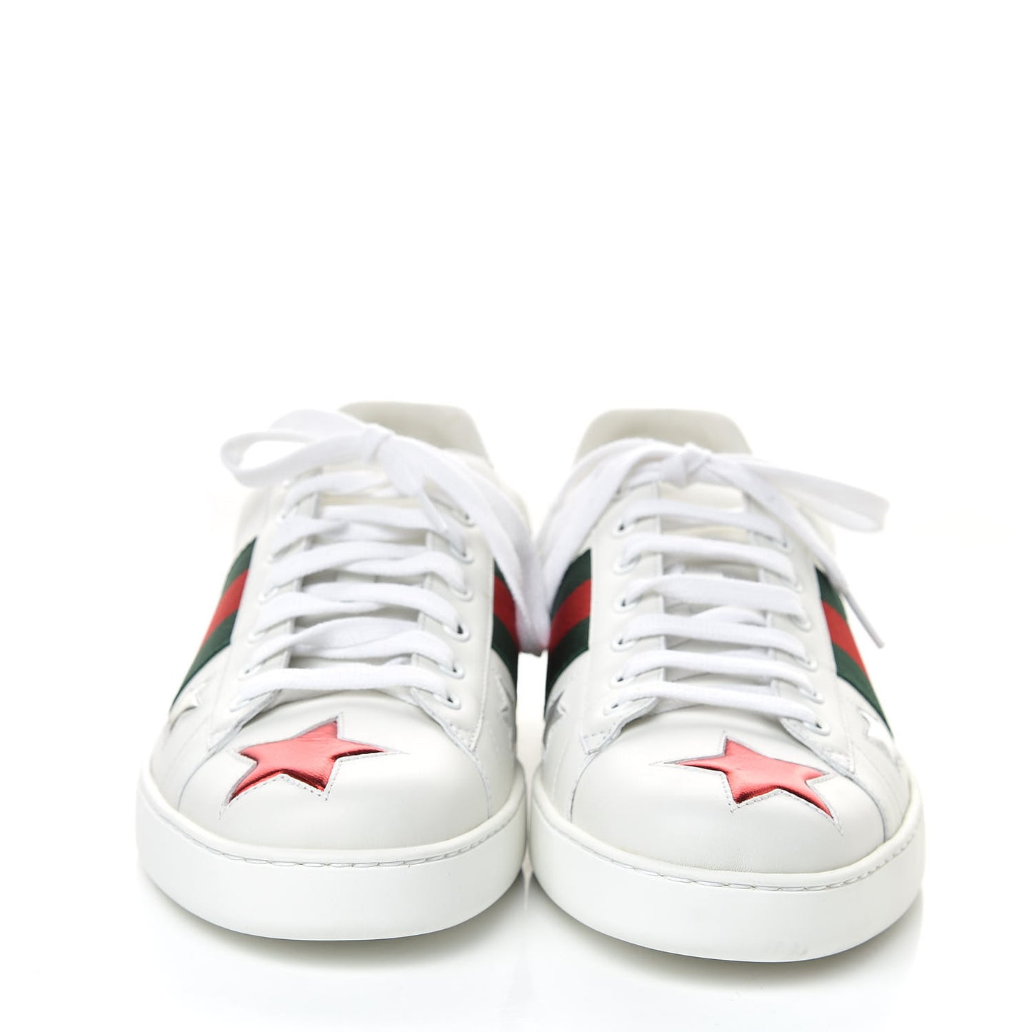 Calfskin Ayers Web Star Embroidered Mens Ace Sneakers 11 White Multi