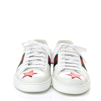 Gucci Calfskin Ayers Web Star Embroidered Mens Ace Sneakers 11 White Multi 2 of 10