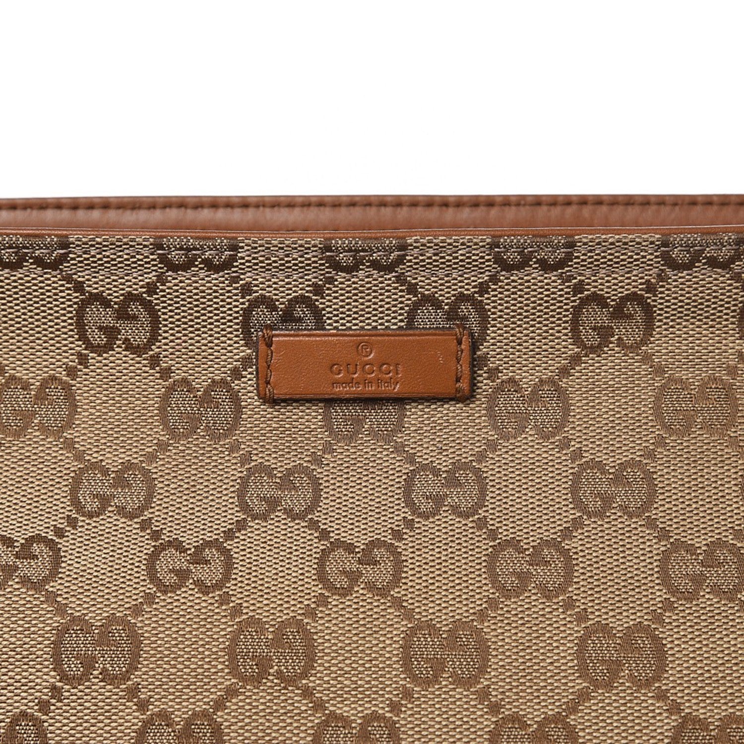 Gucci Monogram Large Flat Messenger Bag Brown 13 of 13