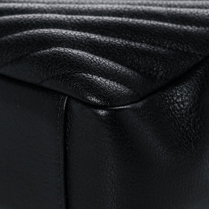Saint Laurent Sheepskin Matelasse Chevron Monogram Large College Satchel Black 11 of 16