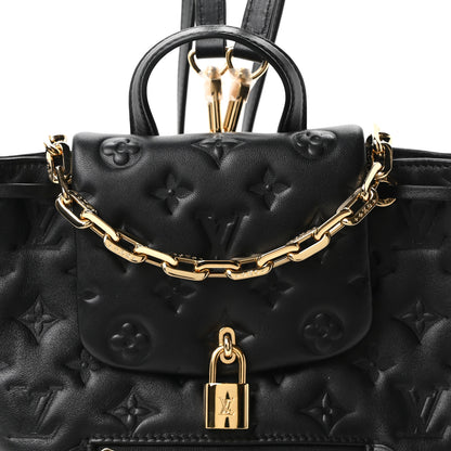 Louis Vuitton Lambskin Embossed Monogram Coussin PM Backpack Black 7 of 9