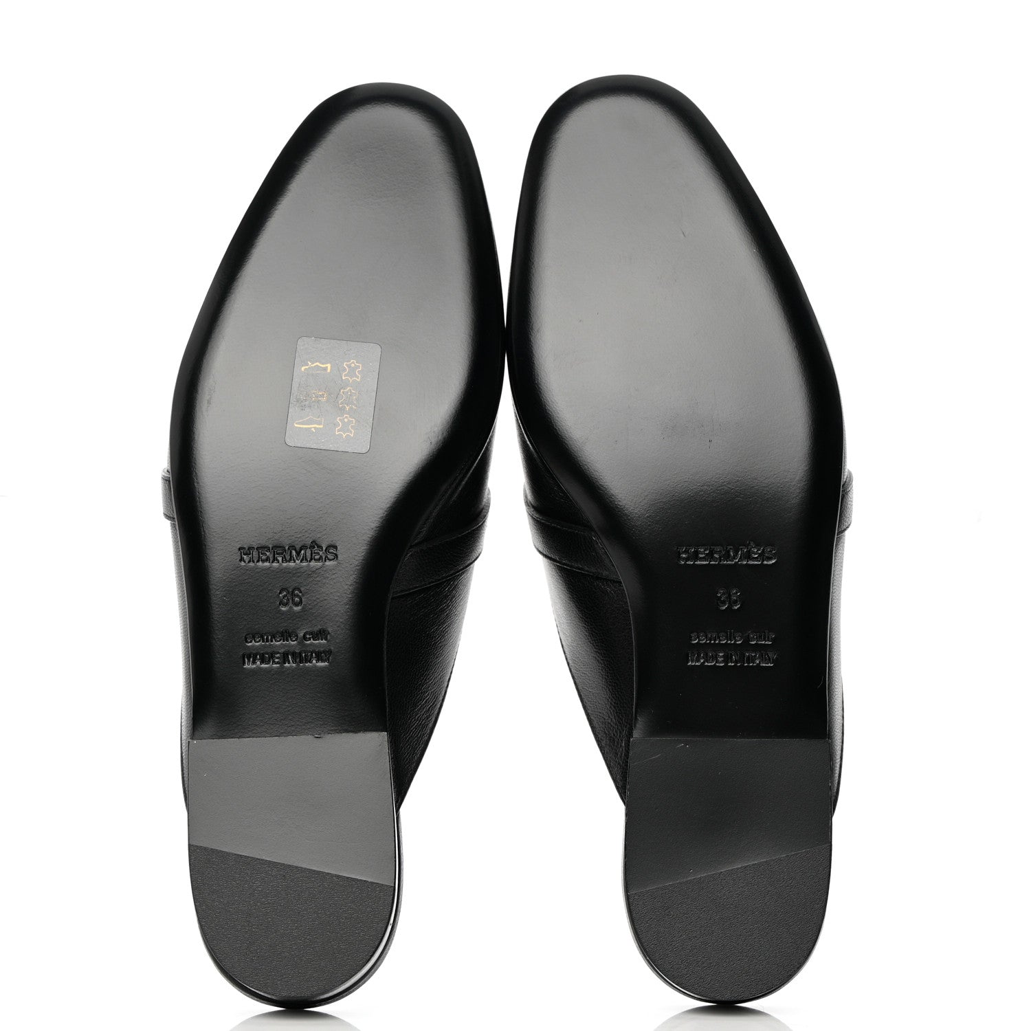 Hermes Goatskin Oz Mules 36 Black 9 of 18