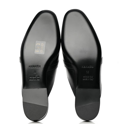 Hermes Goatskin Oz Mules 36 Black 9 of 18