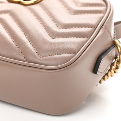 Gucci Calfskin Matelasse Mini GG Marmont Chain Shoulder Bag Porcelain Rose 9 of 9