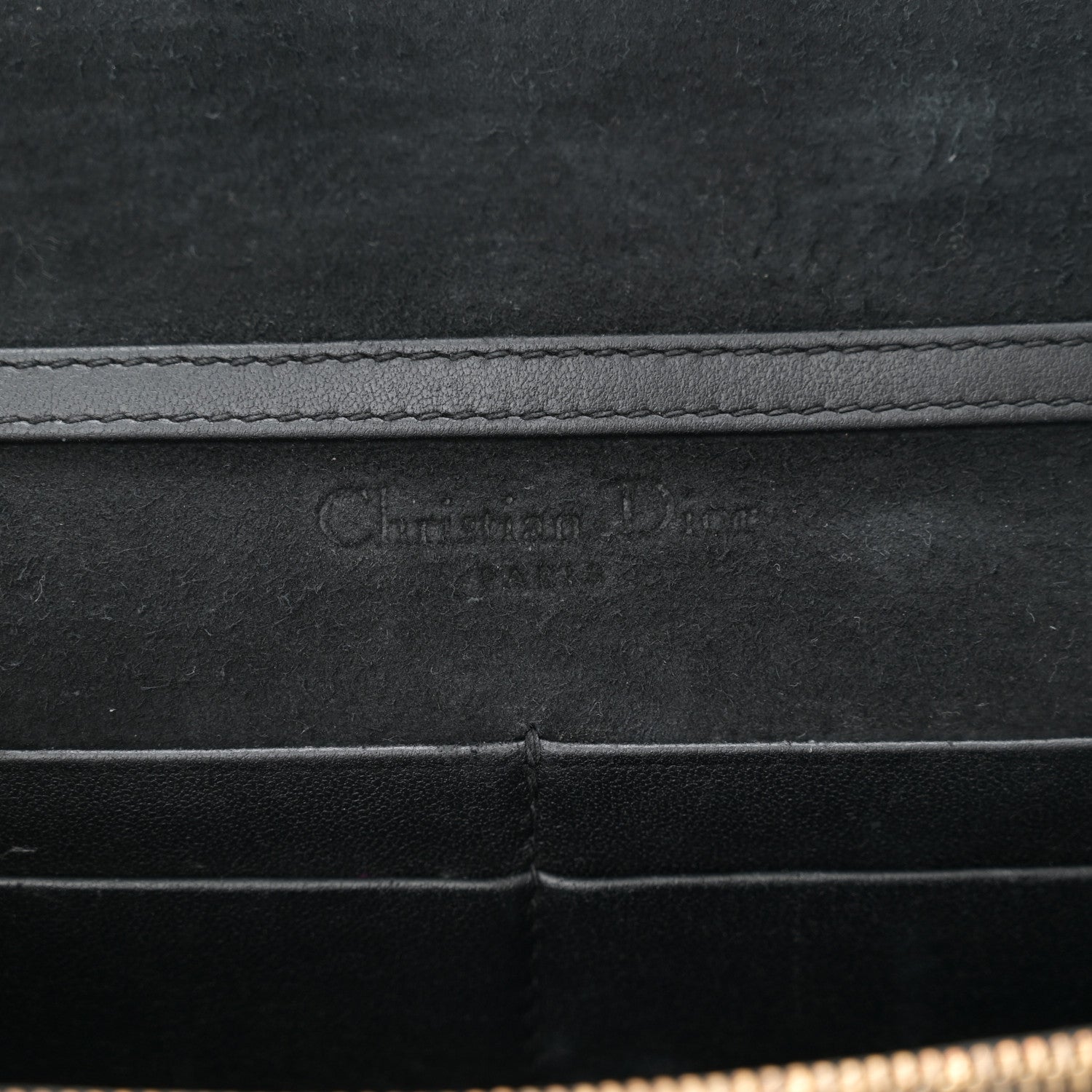 Christian Dior Lambskin Cannage Dioraddict Wallet on Chain Clutch Black 6 of 10