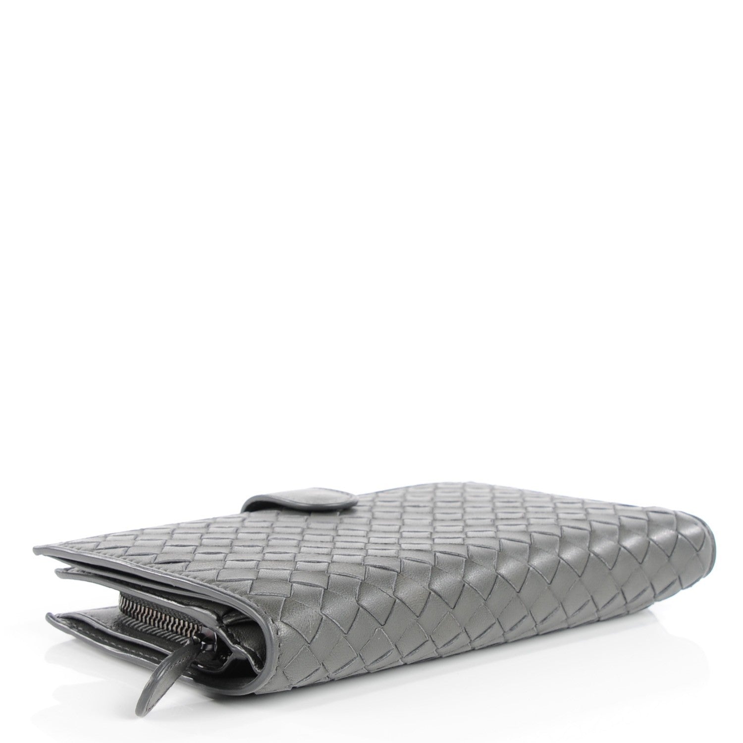 Bottega Veneta Nappa Intrecciato Continental Wallet Grey 4 of 8