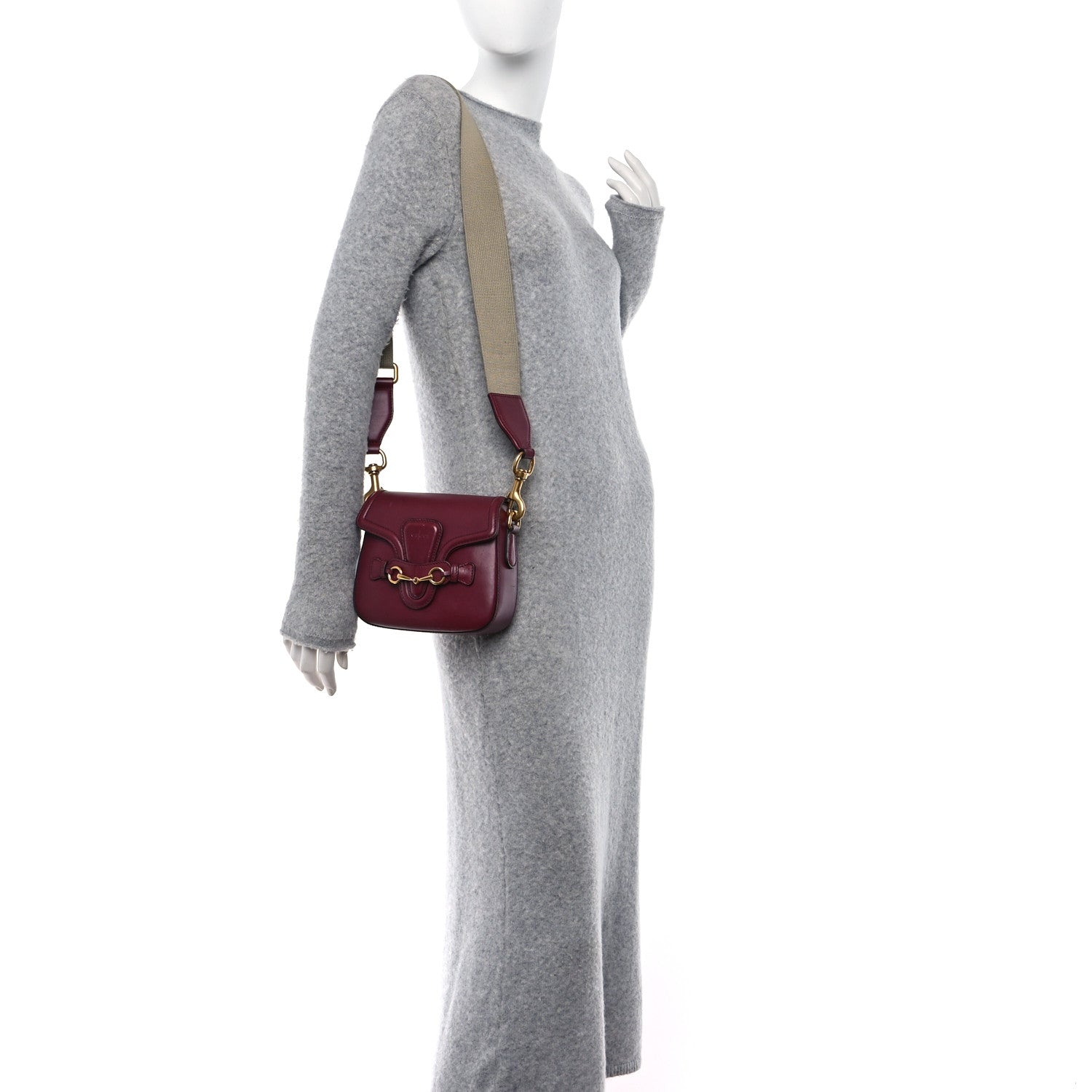 Gucci Ruinart Calfskin Small Lady Web Shoulder Bag Red 2 of 15