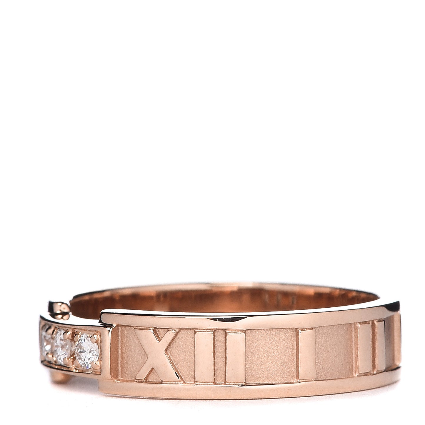 18K Rose Gold Diamond Atlas Ring 61 9.5