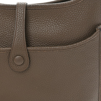 Hermes Taurillon Clemence Evelyne III PM Etain 17 of 19