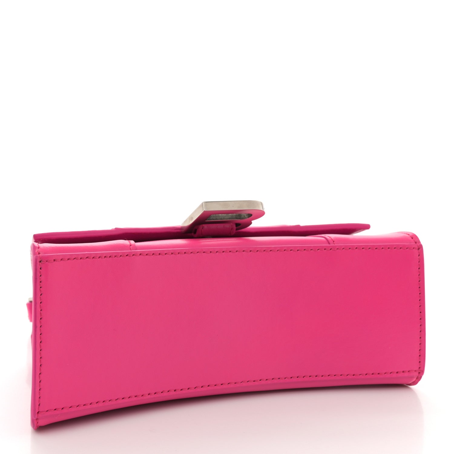 Balenciaga Shiny Box Calfskin Hourglass Top Handle Bag XS Acid Fuchsia 4 of 10