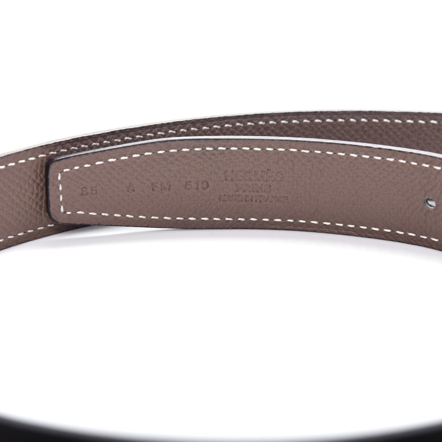 Swift Epsom 24mm Mini Constance H Belt 85 Black Etoupe