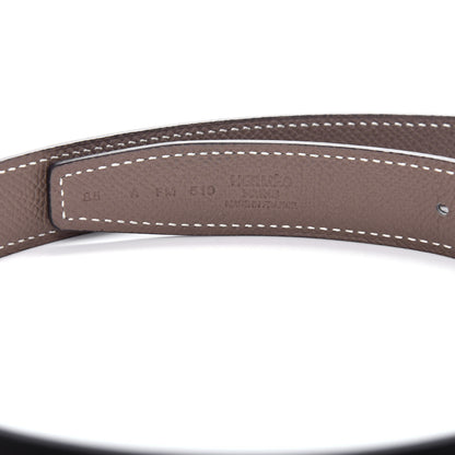 Hermes Swift Epsom 24mm Mini Constance H Belt 85 Black Etoupe 5 of 6