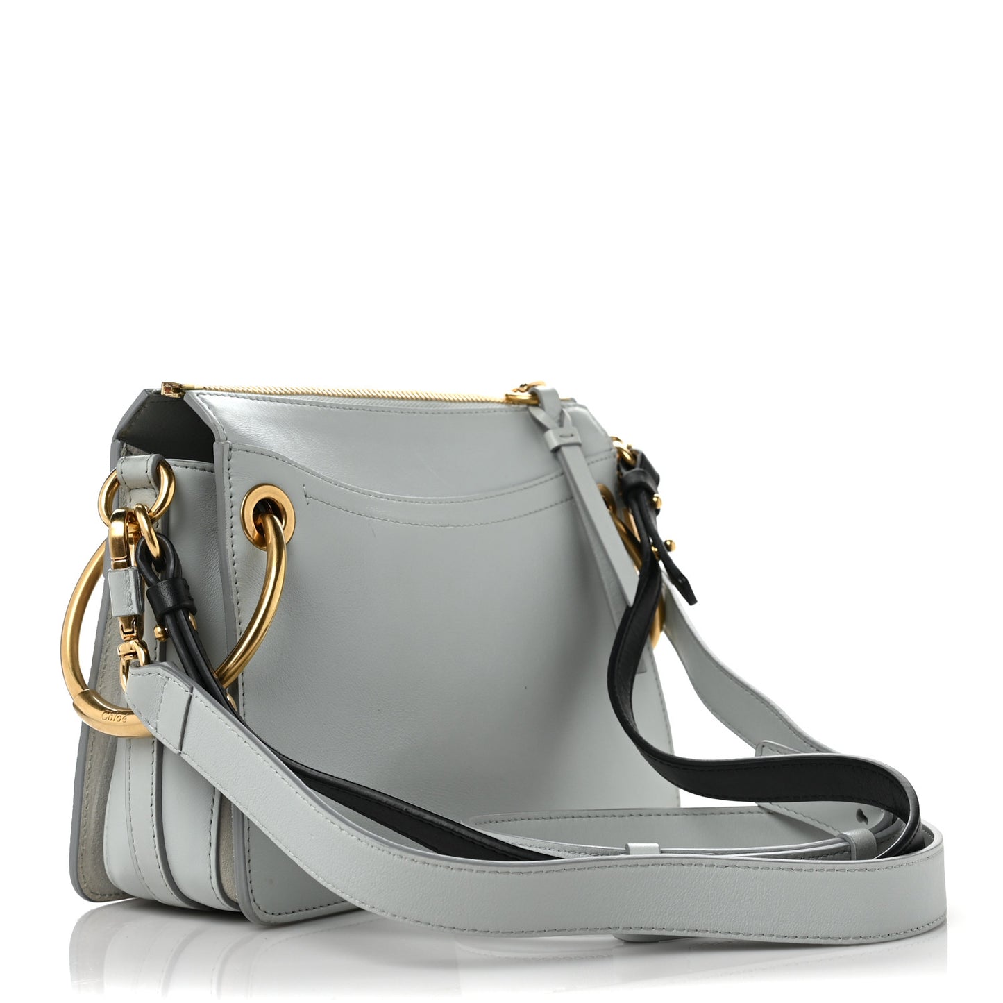 Calfskin Suede Small Roy Bag Airy Grey