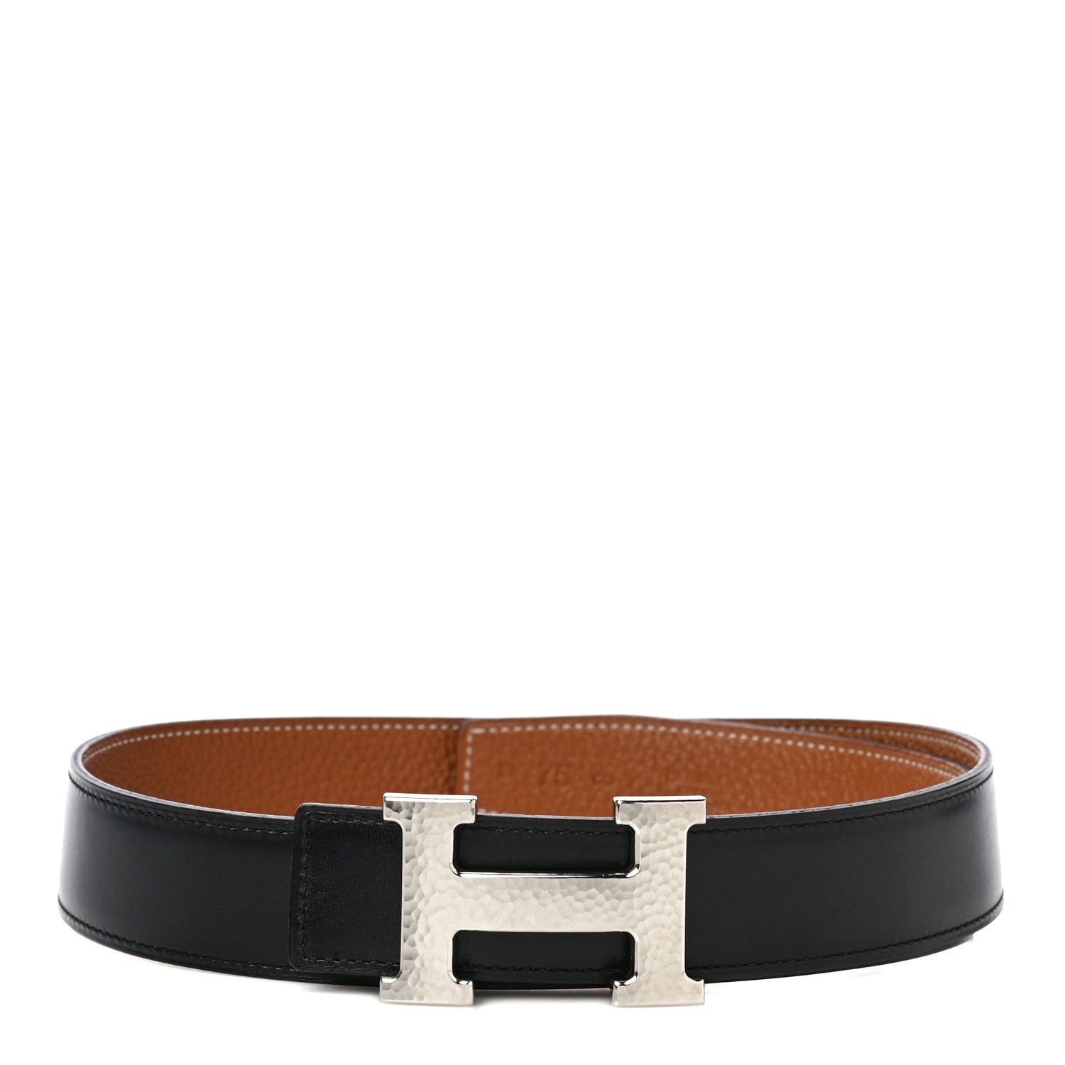 Hermes Box Togo 32mm Martelee H Belt 75 Black Gold 1 of 9