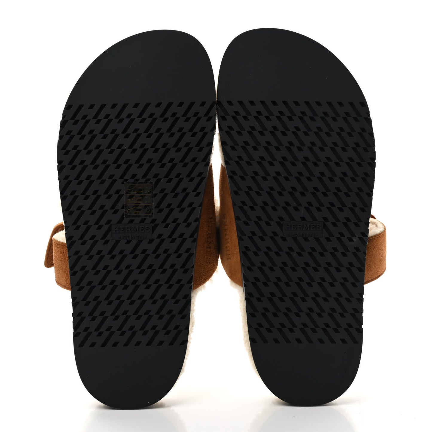 Suede Goatskin Woolskin Womens Chypre Sandals 37 Naturel Ecru