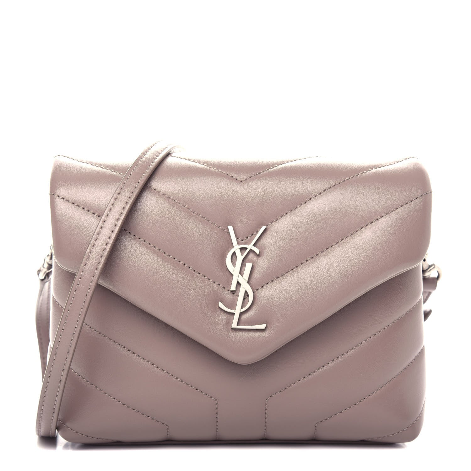 Saint Laurent Calfskin Y Quilted Monogram Toy Loulou Satchel Light Natural 1 of 12
