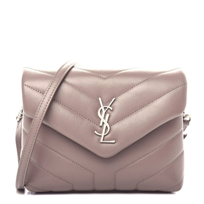 Saint Laurent Calfskin Y Quilted Monogram Toy Loulou Satchel Light Natural 1 of 12