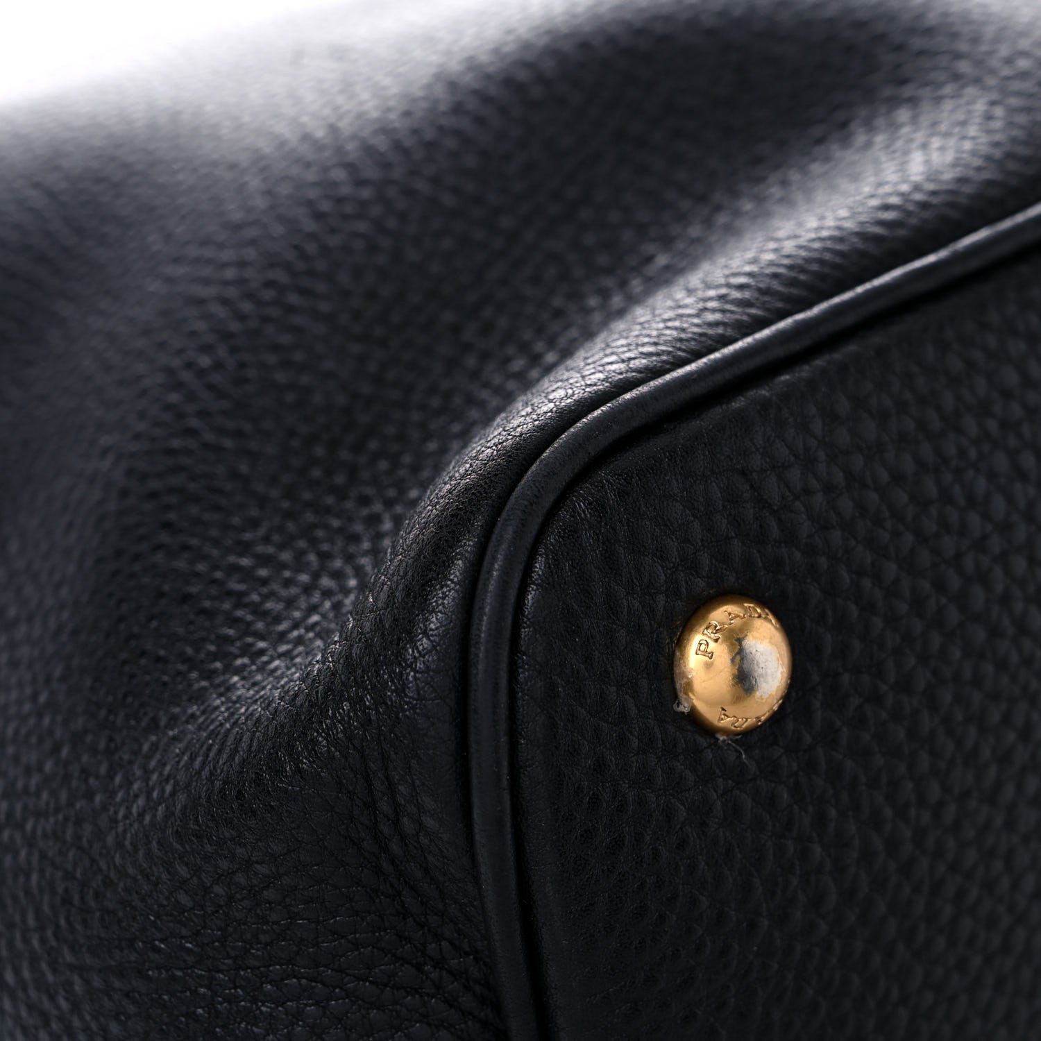 Prada Vitello Daino Tote Black 6 of 11