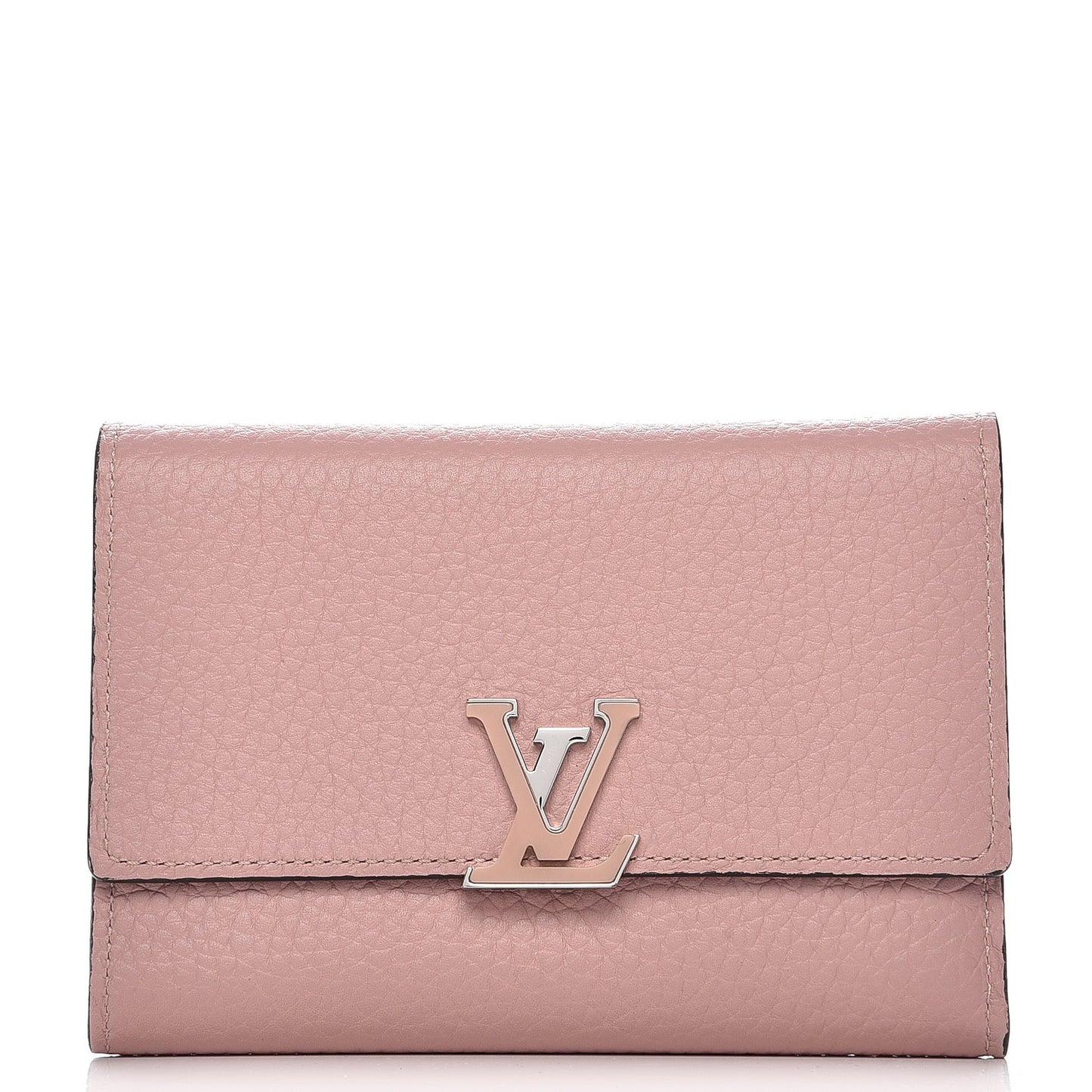 Taurillon Capucines Compact Wallet Magnolia