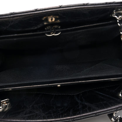 Chanel Patent Quilted Medium Just Mademoiselle Bowling Bag Black 5 of 10