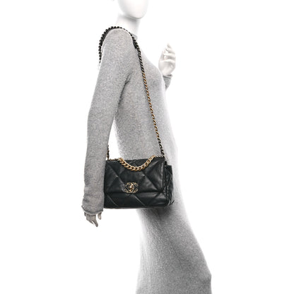 Chanel Goatskin Quilted Medium Chanel 19 Flap Black 2 of 10