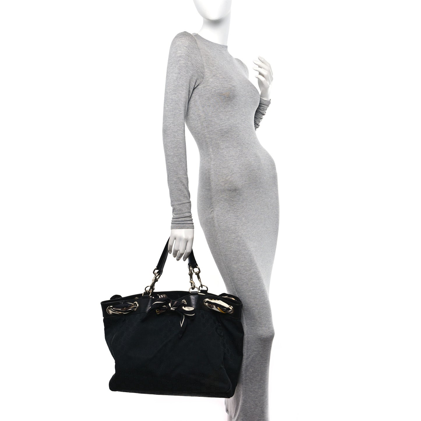 Monogram Large Positano Tote Black