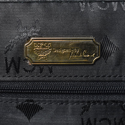 MCM Calfskin Quilted Studded Backpack Black 6 of 12