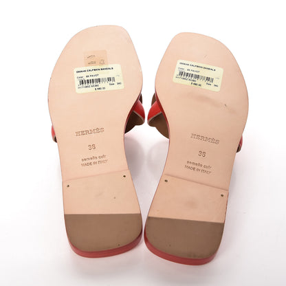Hermes Calfskin Omaha Sandals 36 Pavot 5 of 9