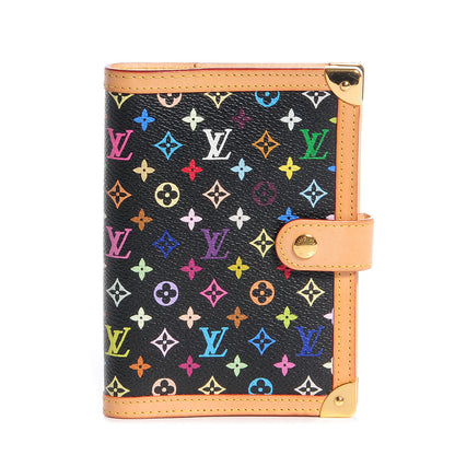 Louis Vuitton Monogram Multicolor Small Ring Agenda Cover Black 1 of 8