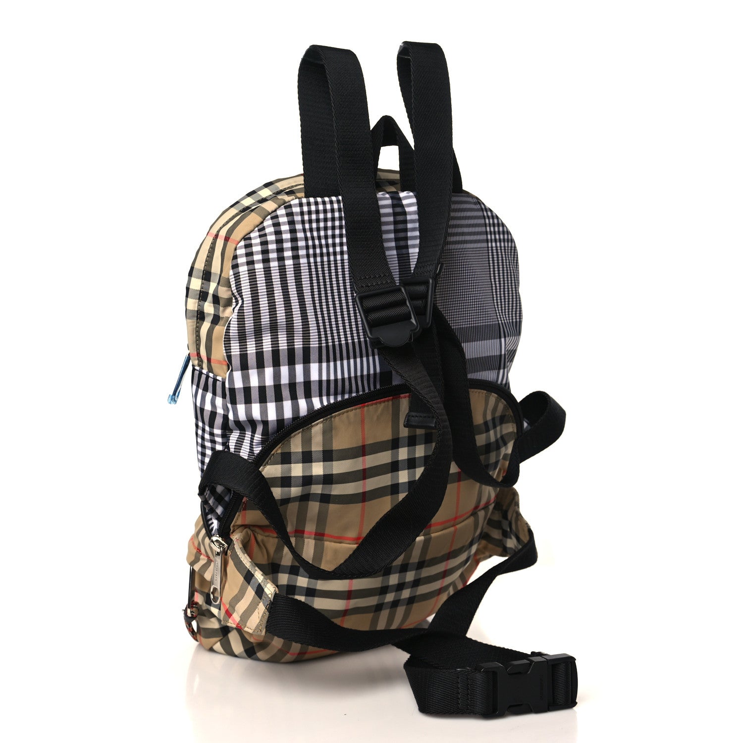Burberry Nylon Rex Vintage Check Convertible Backpack Bum Bag Archive Beige Grey 3 of 10