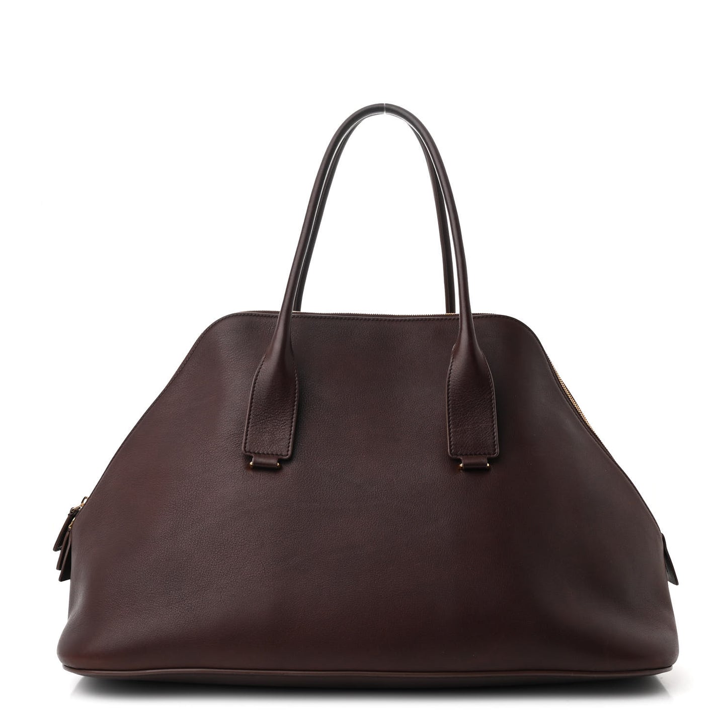Polished Saddle Calfskin Large Devon Bag Burgundy