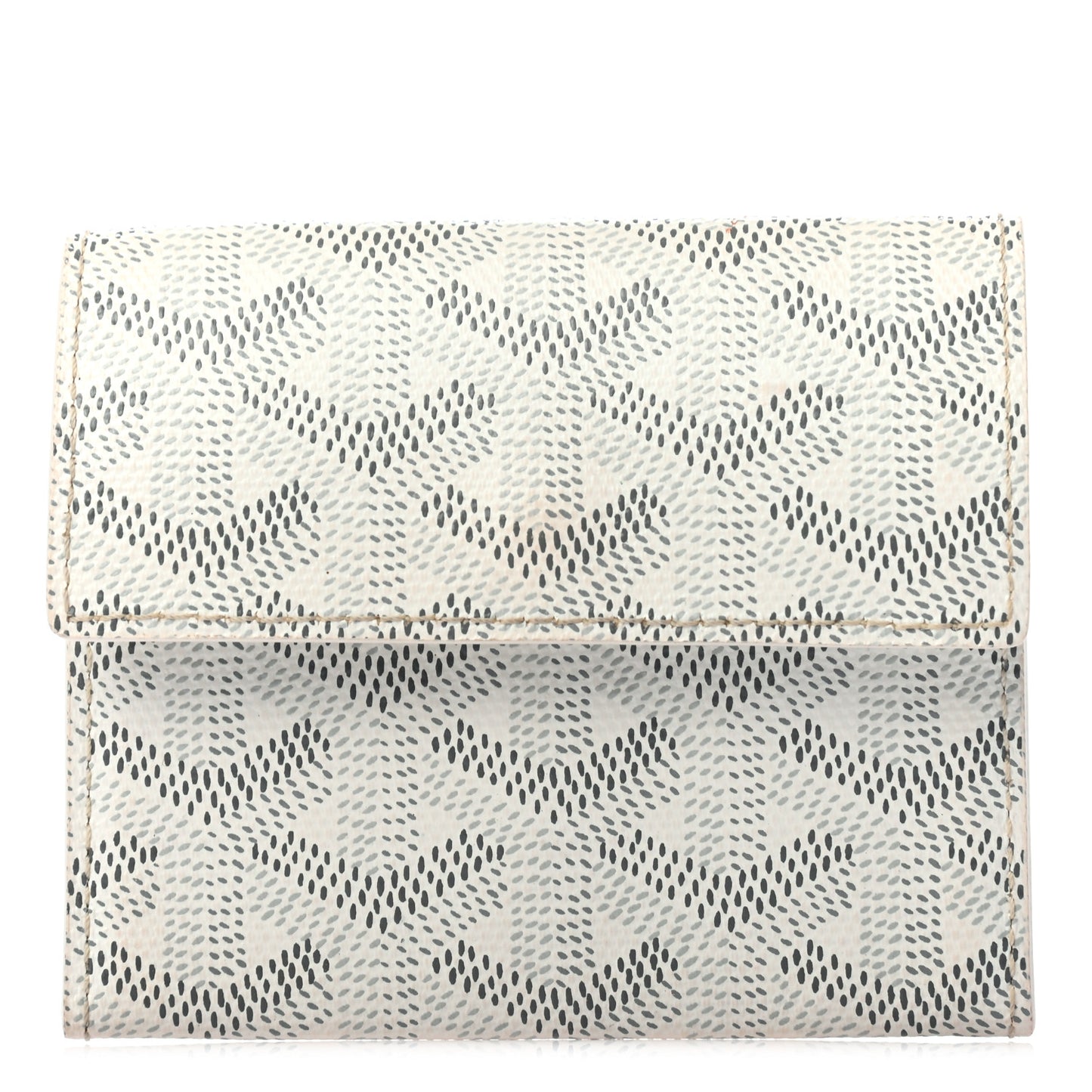 Goyardine Coin Purse Wallet White