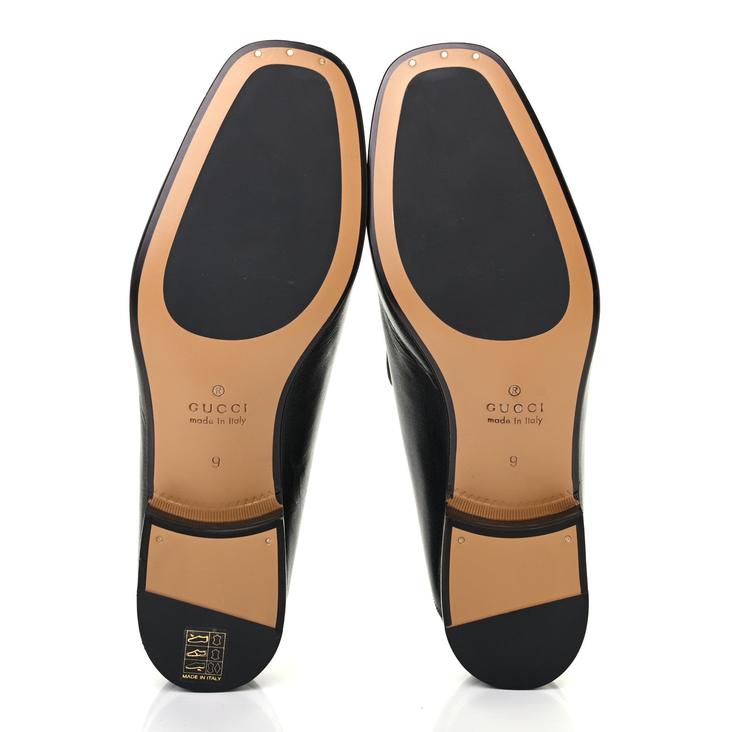 Gucci Goatskin Mens Horsebit Loafers 9 Black 5 of 8
