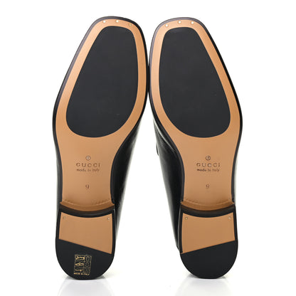 Gucci Goatskin Mens Horsebit Loafers 9 Black 5 of 8
