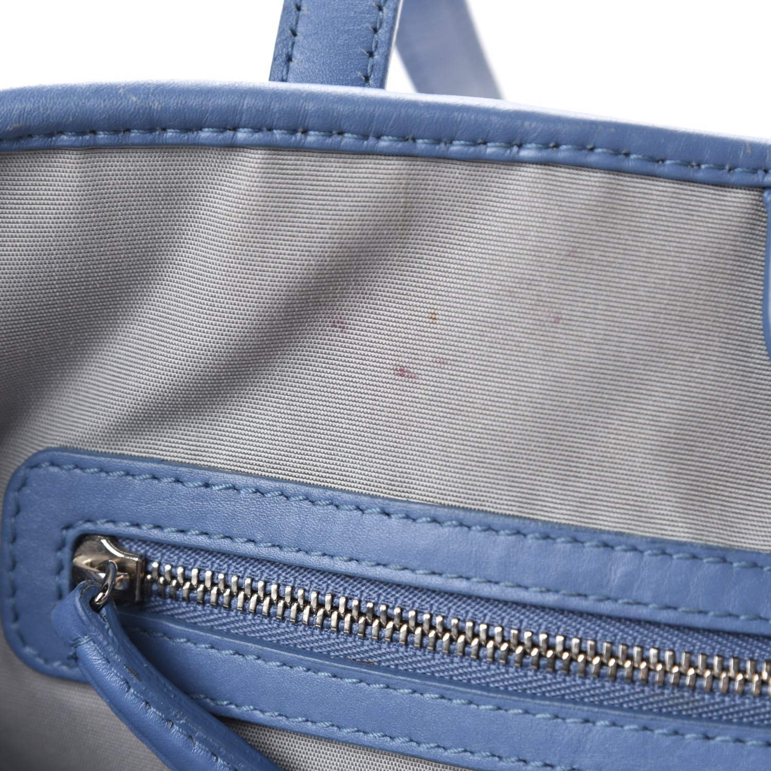 Christian Dior Coated Canvas Cannage Small Panarea Tote Cobalt Blue 8 of 13