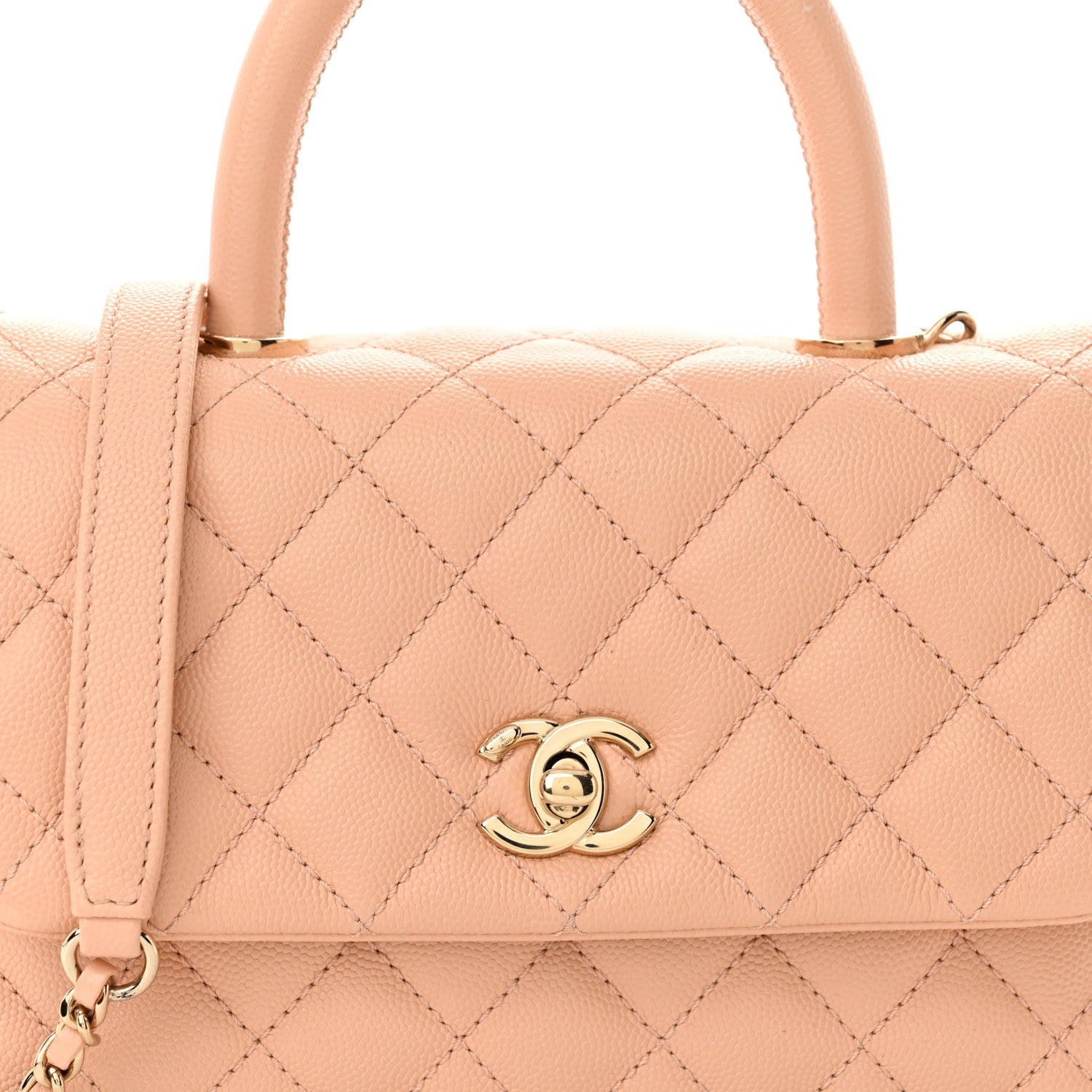 Chanel Caviar Quilted Mini Coco Handle Flap Light Pink 8 of 10