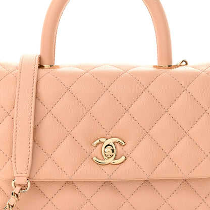 Chanel Caviar Quilted Mini Coco Handle Flap Light Pink 8 of 10