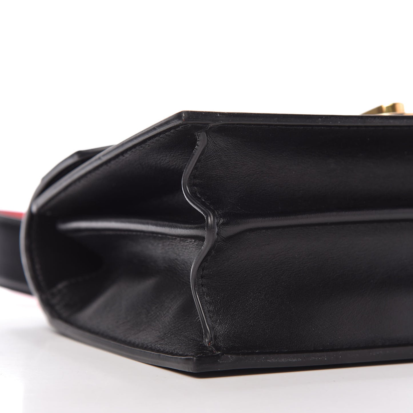 Calfskin Large Elisa Shoulder Bag Black