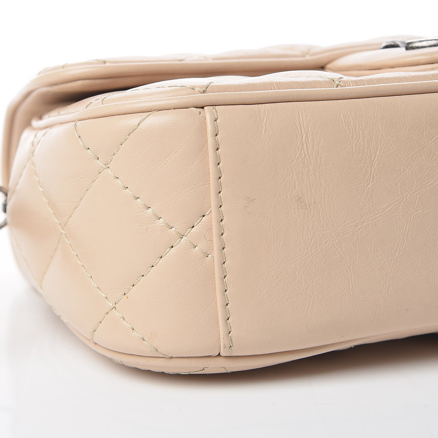 Chanel Aged Calfskin Quilted Small Easy Flap Beige 8 of 11