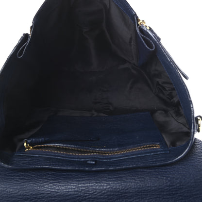 3.1 Phillip Lim Textured Calfskin Large Pashli Satchel Ink 5 of 19