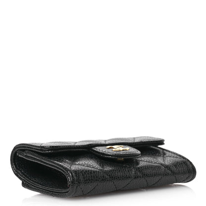 Chanel Caviar Quilted Flap Card Holder Wallet Black 4 of 9