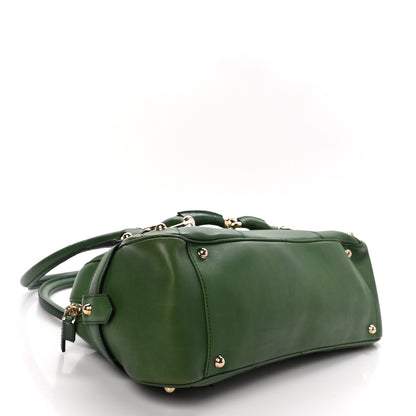 Gucci Calfskin Large Horsebit Chain Satchel Green 4 of 12
