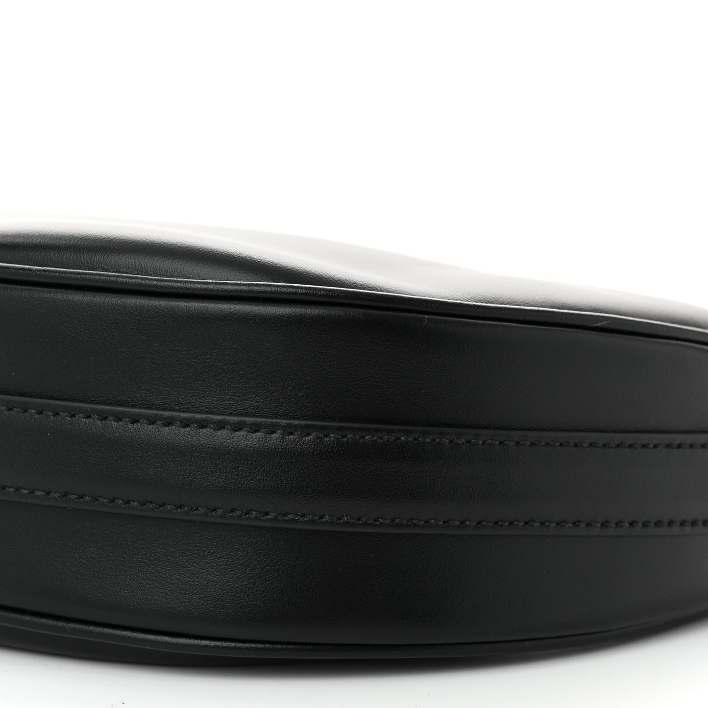 Soft Calfskin Arque Shoulder Bag Black