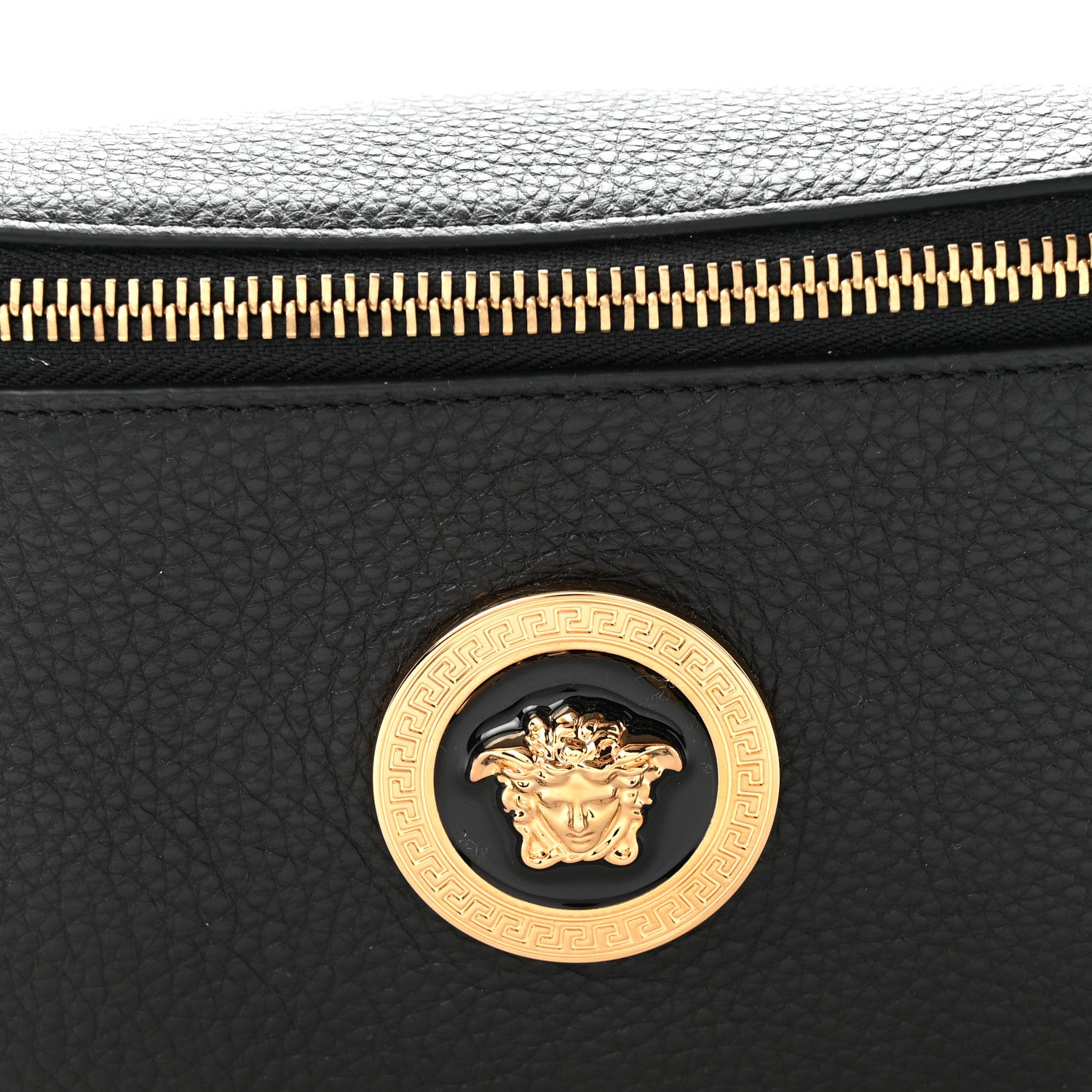 Versace Grained Calfskin Vanitas Medea Belt Bag Black 7 of 9