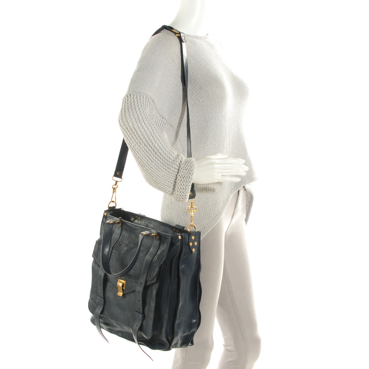 Proenza Schouler Lambskin PS1 Tote Midnight 2 of 11