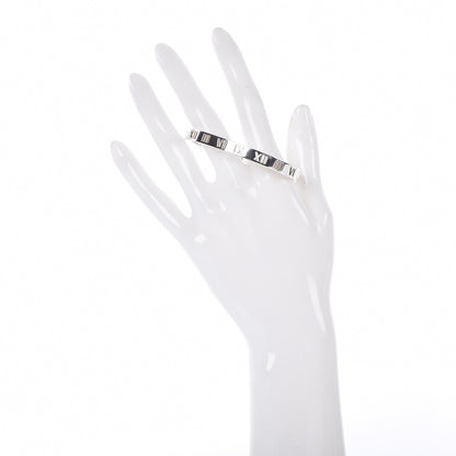 Tiffany Sterling Silver Atlas Pierced Hinged Bangle Bracelet 2 of 5