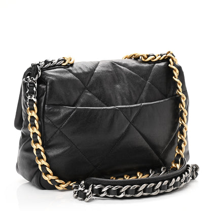 Chanel Goatskin Quilted Medium Chanel 19 Flap Black 3 of 10