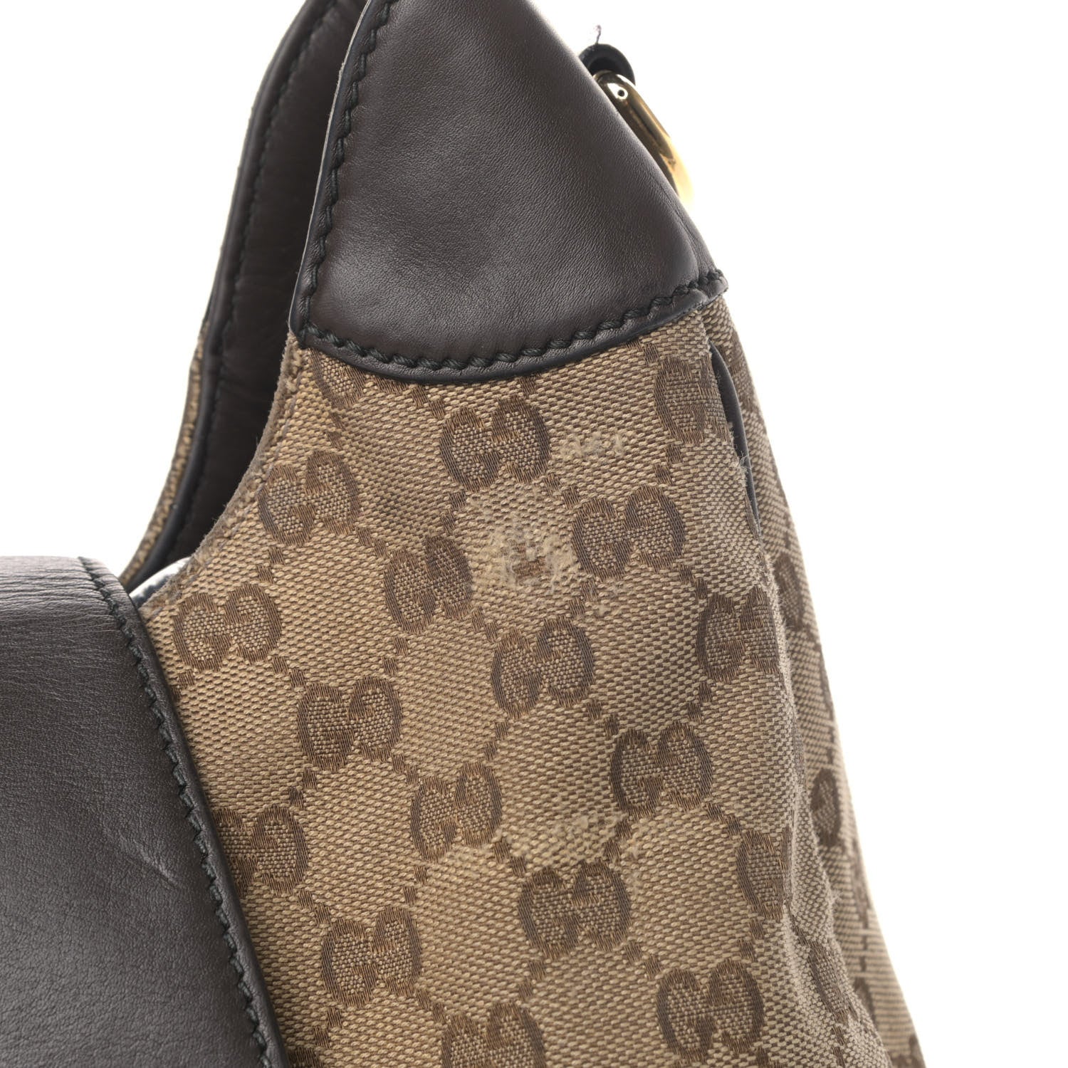 Gucci Monogram Margaux Calfskin Medium Emily Hobo Beige Ebony Cocoa 10 of 13